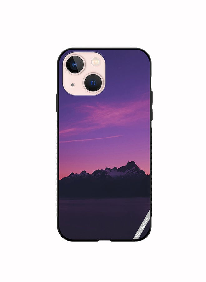 VR CREATIVE Protective Case Cover For Apple iPhone 14 Plus Purple Montain Design Multicolour - Image 1