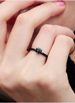 Pandora Violet Pandora ME Black Enamel Chakra Heart Ring for Women 193088C01  - Image 4