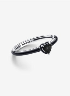 Pandora Violet Pandora ME Black Enamel Chakra Heart Ring for Women 193088C01  - Image 5