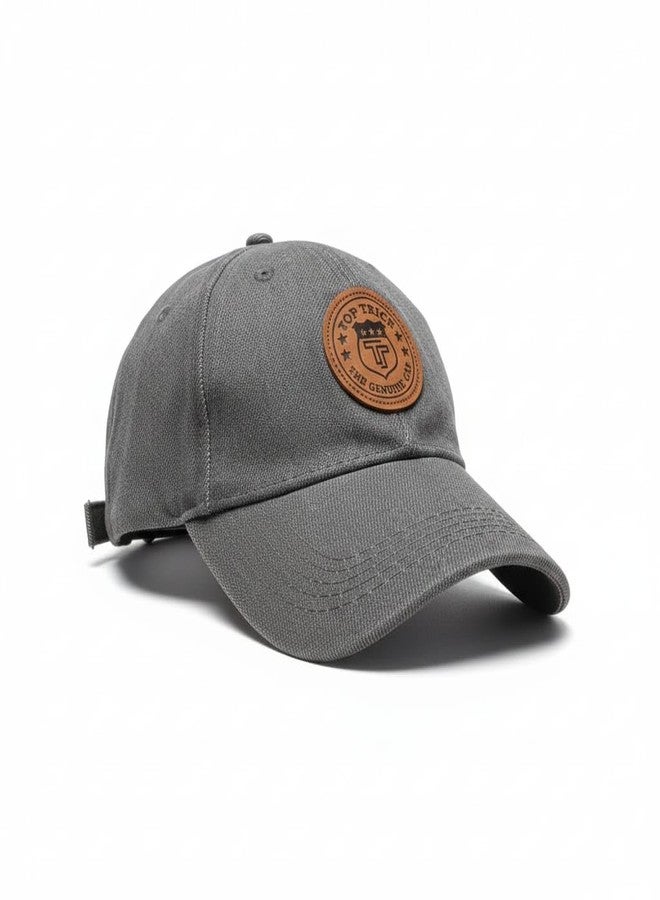 TOP TRICK Jeans Cap Soft Cotton Adjustable Unisex Cap for Men and Women Freesize Baseball Caps (Pack of 1) (Grey) - Image 5