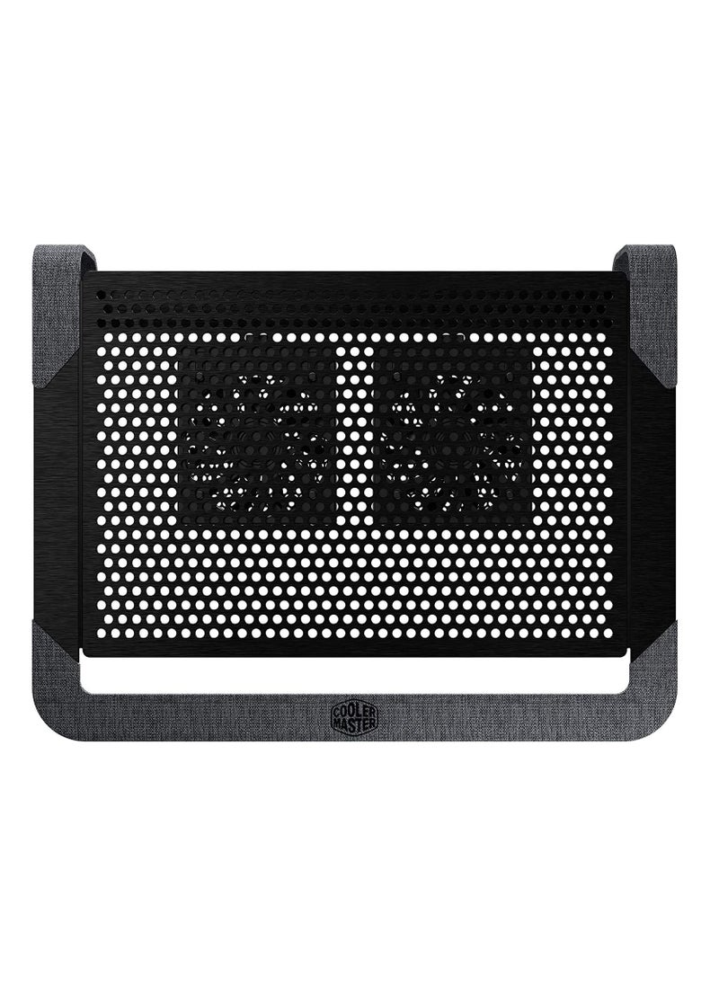 COOLER MASTER - Cooler Master Notepal U2 Plus V2, Notebook-Cooler 43,2 cm 2 x 80 mm Aluminium - Image 1