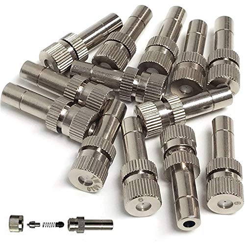 RESNSTAR Misting Nozzles for Outdoor Cooling System 10pcs Mister Nozzle Atomizing Misting Sprayer Fog Nozzles for Garden, Humidification, Landscaping, Dust Control, 0.024Inch (Size : 0.6mm) - Image 1