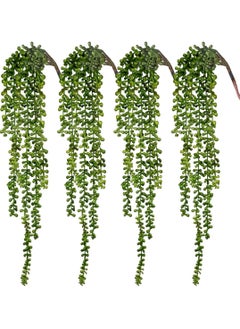 URbazaar 4Pcs String of Pearls Plant Artificial Hanging Succulents Plants for Home Garden Decor  - Image 2