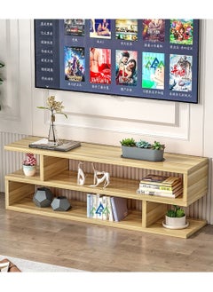 XiuWoo 3-Tiers Personalized TV Table TV Rack Cabinet Modern Media Storage Stand Console Coffee Table Home Office Storage Rack Side End Table for Living Room Bedroom Office  - Image 1