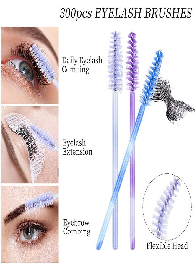 MyAoKuE-UP 300 Disposable Mascara Wands Eyelash Brush Spoolies for Eye Lash Extension Eyelash Extension Supplies Makeup Tools Accessories (Color Mix) - Image 4
