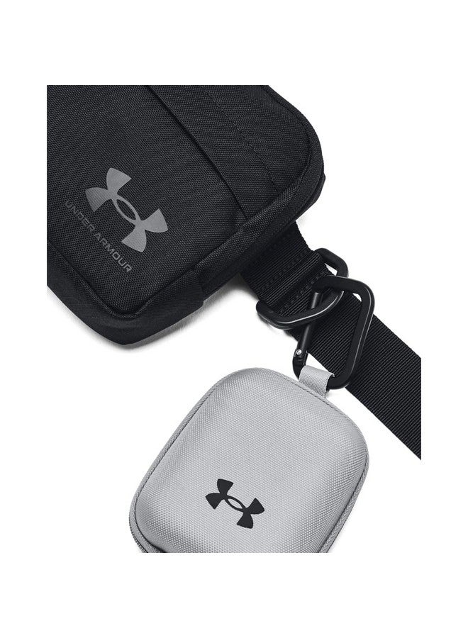 UNDER ARMOUR حقيبة خصر Loudon كروس بودي للجنسين للبالغين (003) أسود أسود أسود مقاس واحد - Image 3