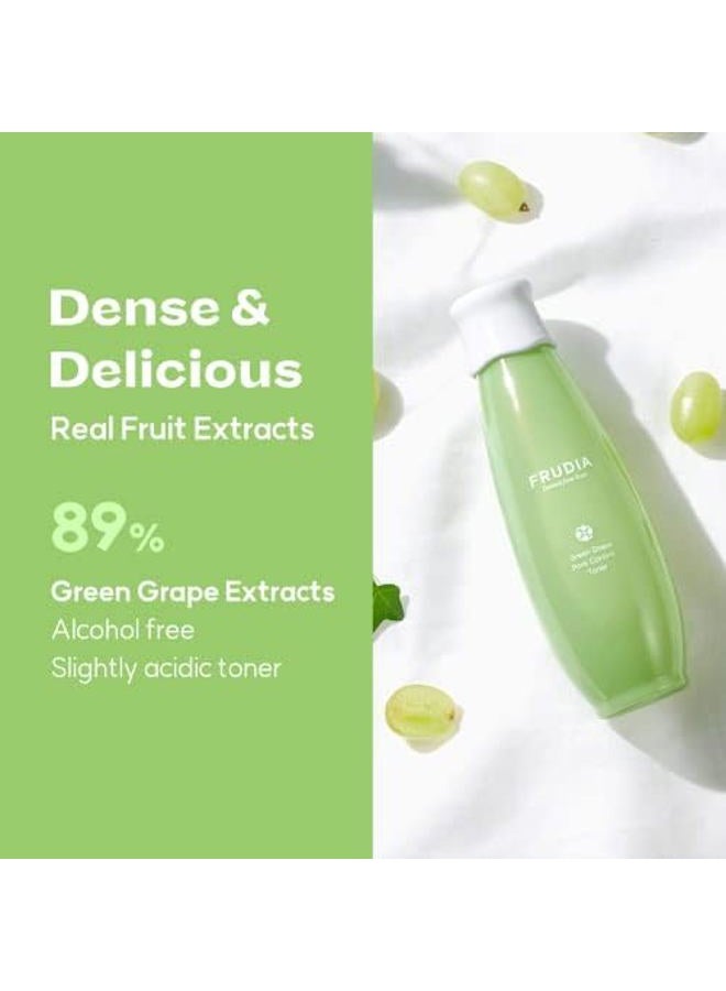 frudia Green Grape Pore Control Face Toner (6.59 fl oz), Pore Minimizing Korean Toner with 89% Green Grape Extract, Tannin Pore Complex & Anti Sebum P for Sensitive Skin, Alcohol-Free - Image 3