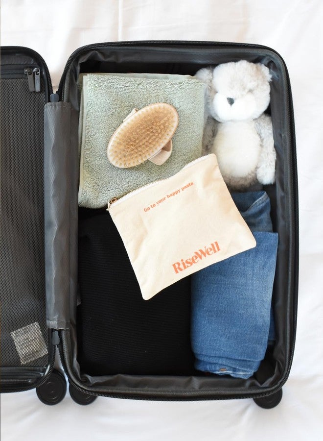 RiseWell Travel Dental Kit - Hygiene Essentials Includes Mineral Toothpaste, pH Balancing Travel Mouthwash, Natural Dental Floss & Reusable Canvas Tote - TSA Approved - Dentist Made Oral Care Set - Image 4