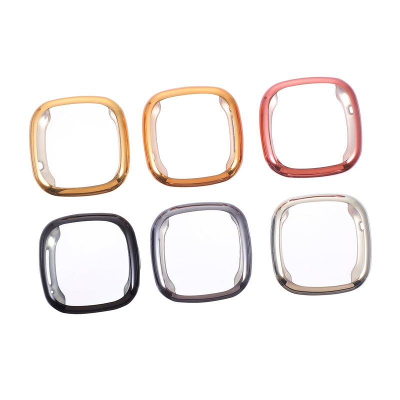 Electroplating Watch Screen Cover 6pcs Ultra Thin Protective Cases Black Gray Rose Gold Pink - Image 2