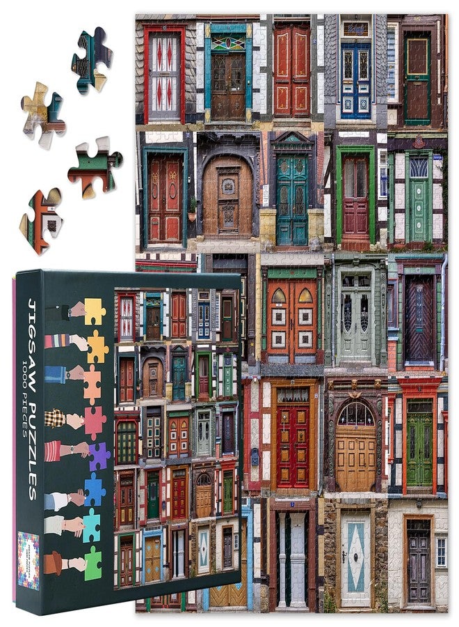 Rebotipy Jigsaw Puzzles 1000 Pieces for Adults Colorful Doors and Window Puzzle Vintage Jigsaw 1000 Piece Puzzles Funny Challenging for Home Bedroom Hallway Decoration Finished Size: 70x50cm - Image 1