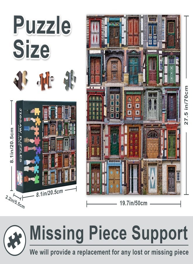 Rebotipy Jigsaw Puzzles 1000 Pieces for Adults Colorful Doors and Window Puzzle Vintage Jigsaw 1000 Piece Puzzles Funny Challenging for Home Bedroom Hallway Decoration Finished Size: 70x50cm - Image 3