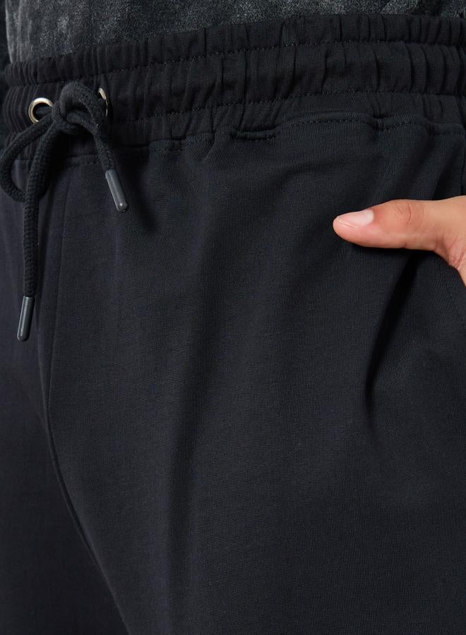 Styli Men Black Brooklyn Slogan Joggers - Image 3