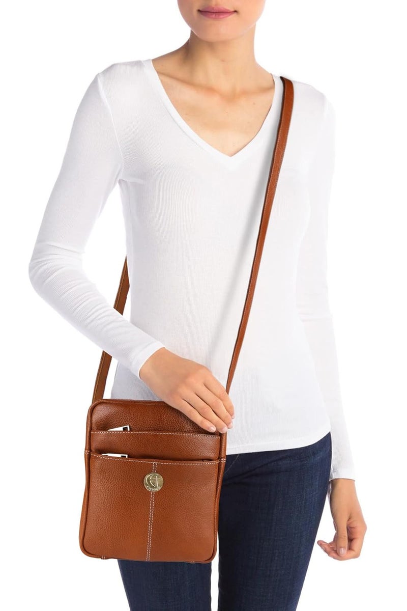 HiLEDER 100% Pure Genuine Leather Utility 7 inch Travel Office Ipad Tab Bag - Image 5