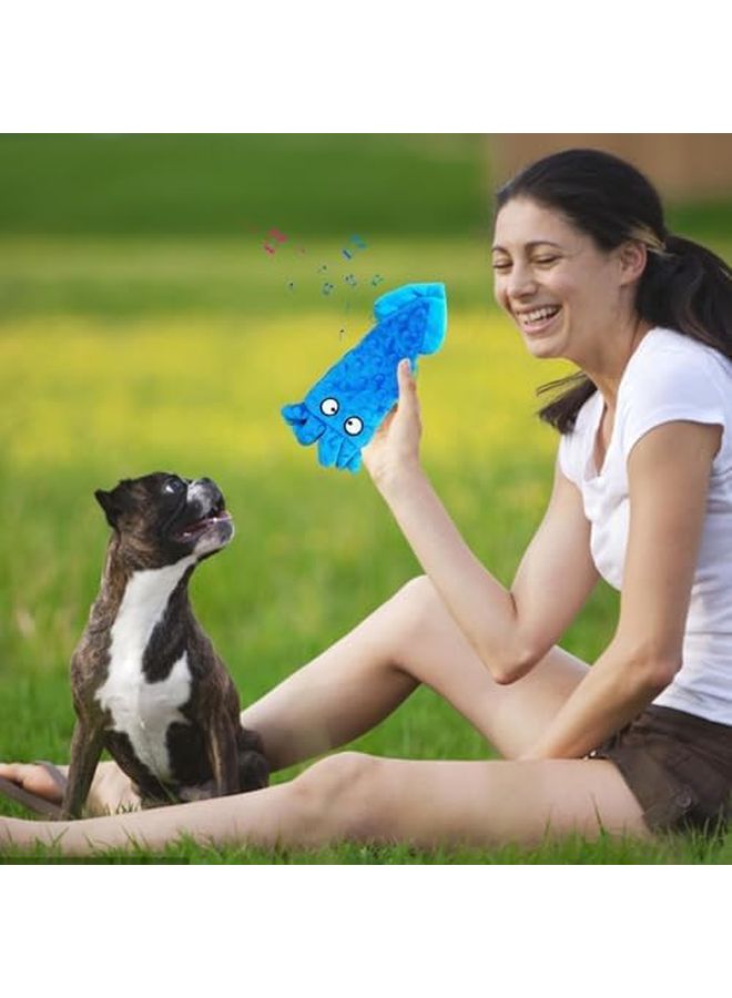 Colorful 25cm Squid Dog Toy Interactive Chew Travel Pet Toy - Image 5