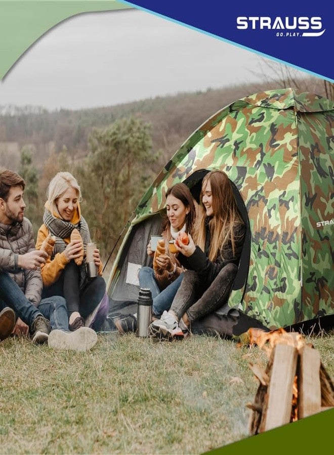 DS ENTERPRISE Military Tent House-6 Person Waterproof Foldable Hiking Dome Camping Tent with Carry Bag, Heavy Wind, Storm Proof Campers for Outdoor Beach, Travelling, Picnic Army Tent Size: 220X250X150cm - Image 5