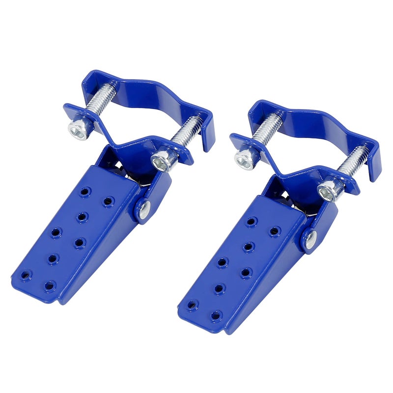 F FIERCE CYCLE 1 Pair 8mm Stainless Steel Universal Motorcycle Folding Rearsets Rear Footrest Footpeg Pedal Peg Bike Bicycle Cycling Blue