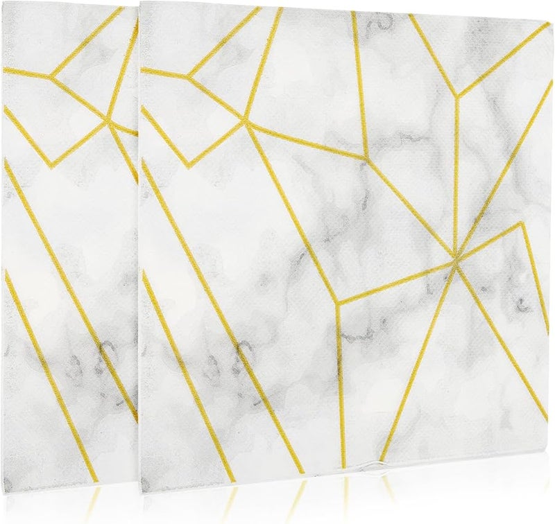 مناشف ورقية رخامية للضيوف 2 حقيبة مناديل عشاء أنيقة لحفلات الزفاف والحفلات والفعاليات - Image 2