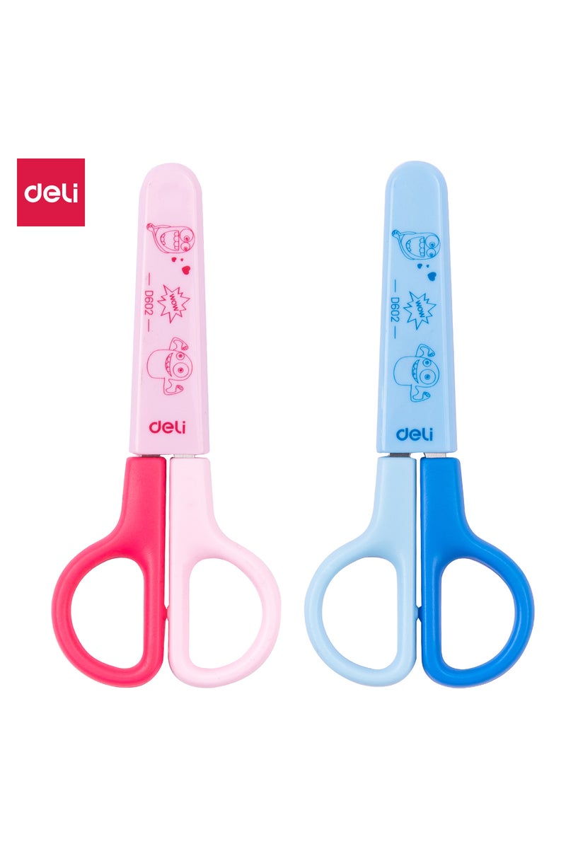 Deli ED60200 School Scissors, 120mm, Assorted Colours – For School & Kids’ Crafts - Image 1