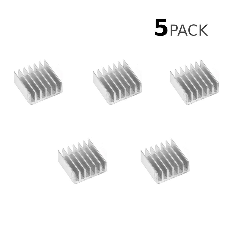 CentIoT - 11X11X5MM Aluminium Heatsink (Straight Fins Anodised Silver) - Image 2