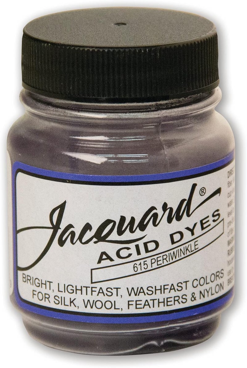 Jacquard Acid Dye 12oz Jar Periwinkle  Acid Dye for Wool Silk Alpaca Feathers Cosplay Wigs and Nylon  Powder Wool Dye for Full Coverage Dyeing  Vibrant Acid Silk Dye - Image 1