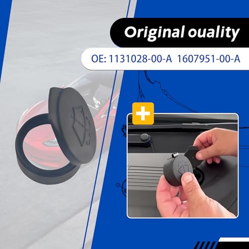 AAAWZDWD For Tesla Windshield Wiper Fluid Cap Compatible with Tesla Model Y/3 Model X/S windshield fluid cap Replaces#1131028-00-A 1607951-00-A(Black) - Image 4