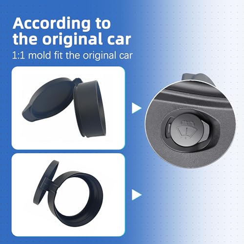 AAAWZDWD For Tesla Windshield Wiper Fluid Cap Compatible with Tesla Model Y/3 Model X/S windshield fluid cap Replaces#1131028-00-A 1607951-00-A(Black) - Image 3