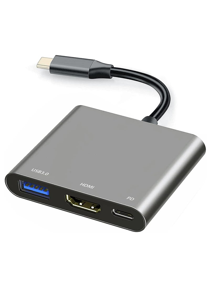 ELTRAZONE USB-C to HDMI Multiport Adapter with Charging Port – 4K Converter, USB 3.0 Adapter, Compatible with Mac, iPad Pro, MacBook, Chromebook  - Image 1
