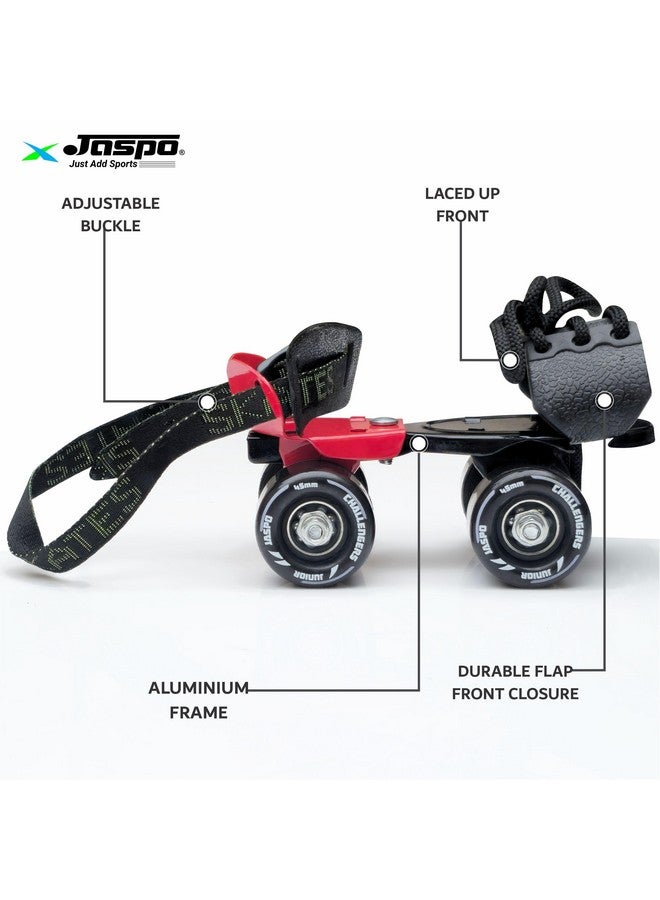 Jaspo Challenger Roller Skates For Kids (Ages 3-7), Adjustable Fit (Foot Length 18-21 Cm), Metal Body, Premium 45Mm 85A Pvc Wheels, Perfect Beginner Quad Skates - Image 3
