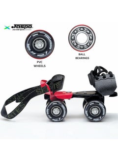 Jaspo Challenger Roller Skates For Kids (Ages 3-7), Adjustable Fit (Foot Length 18-21 Cm), Metal Body, Premium 45Mm 85A Pvc Wheels, Perfect Beginner Quad Skates  - Image 2