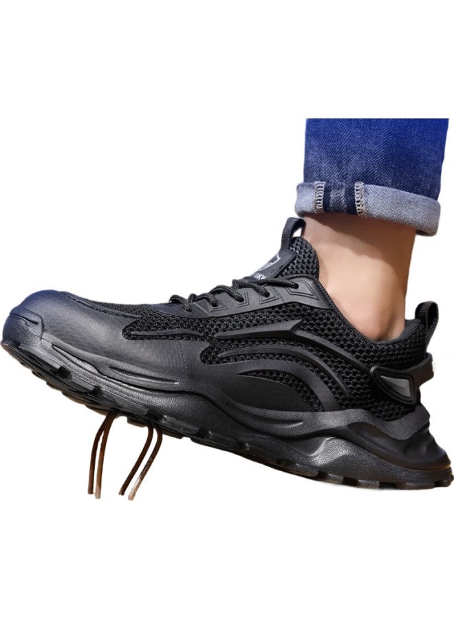 Blue Gull Shield Blue Owl Shield Safety Shoes For Men, Summer Breathable Insulated Plastic Toe Cap, Anti-Smashing, Anti-Puncture, Electrician Work Safety Shoes D211Tkb 44 - Image 1