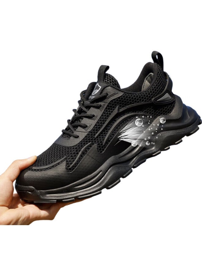 Blue Gull Shield Blue Owl Shield Safety Shoes For Men, Summer Breathable Insulated Plastic Toe Cap, Anti-Smashing, Anti-Puncture, Electrician Work Safety Shoes D211Tkb 44 - Image 2
