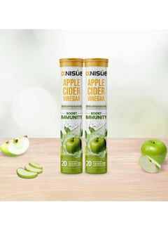 Anisue Apple cider vinegar PACK OF 2 Green Apple Flavour 40 Effervescent Tablets Pack Of 2 - 40 Tablets  - Image 2