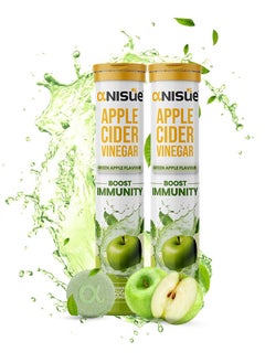 Anisue Apple cider vinegar PACK OF 2 Green Apple Flavour 40 Effervescent Tablets Pack Of 2 - 40 Tablets  - Image 1