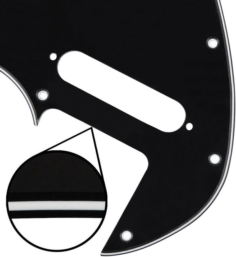 FLEOR 3ply Black TL Pickguard Guitar Pick Guard Plate with Screws Fit 69 TL Thinline Re-issue Guitar Part - Image 2