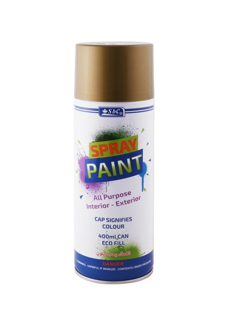 SBC All Purpose Spray Paint 400ml Content Gold - Image 1
