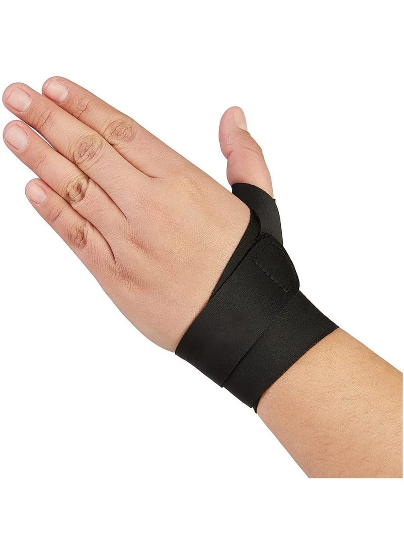 SYOSI Ultra Thin Wrist Brace - Soft Breathable and Skin Friendly Carpal Tunnel Wrist Splint to Sprains Tendinosis Tenosynovitis (Black/Left/One Size)  - Image 1