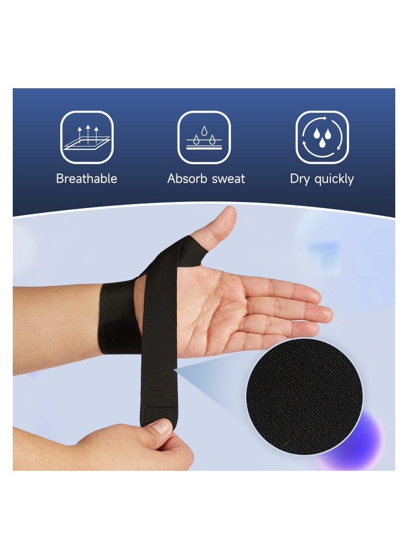 SYOSI Ultra Thin Wrist Brace - Soft Breathable and Skin Friendly Carpal Tunnel Wrist Splint to Sprains Tendinosis Tenosynovitis (Black/Left/One Size)  - Image 5