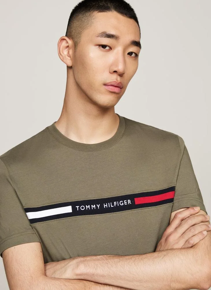 تومي هيلفيغر Logo Crew Neck T-Shirt