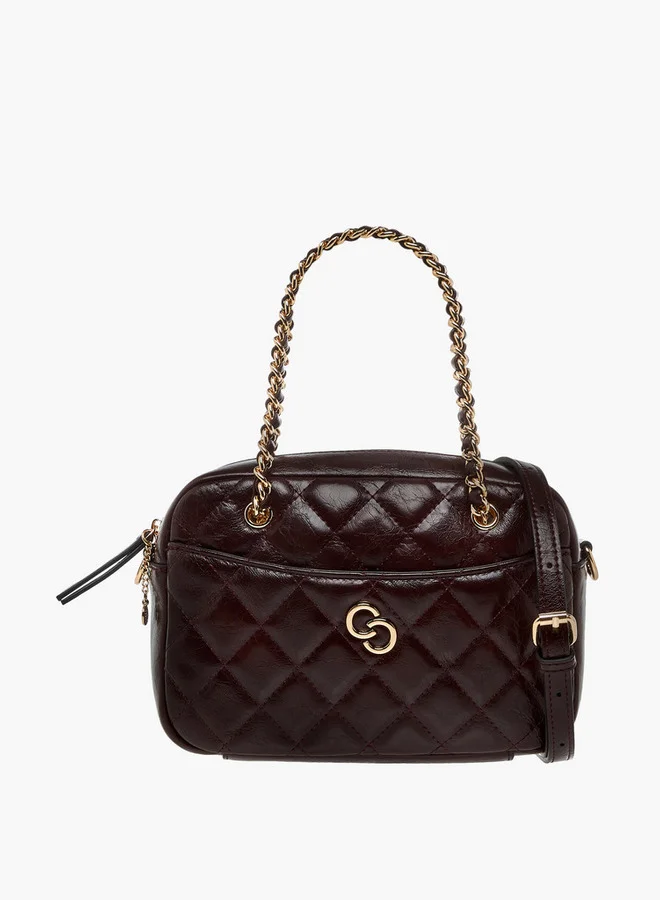 سيليست Quilted Crossbody Bag with Zip Closure