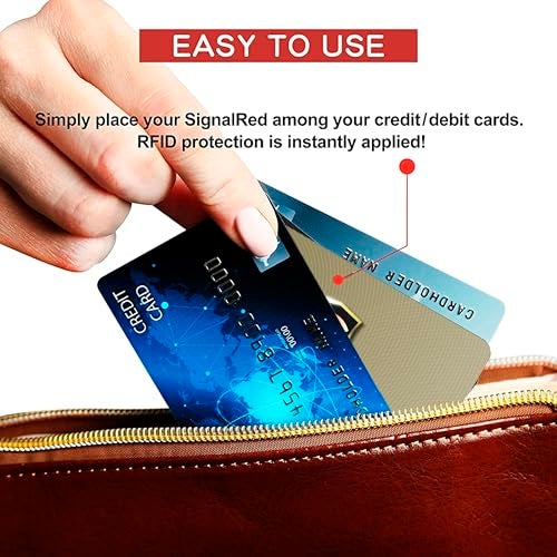 SaiTech IT RFID Protected Cards, 2 Pack One Card Protects Entire Wallet Purse For Men & Women, NFC Contactless Bank Debit Credit Card Protector ID ATM Guard Card – Golden - Image 4