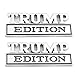 CARRUN 2 Pcs Trump Edition Emblem Car Metal Badge 3D Decal Sticker Fit for F150 F250 F350 Silverdo 1500 2500 Sierra GMC Chevy Car Truck SUV Silver Black CR2TP - Image 2