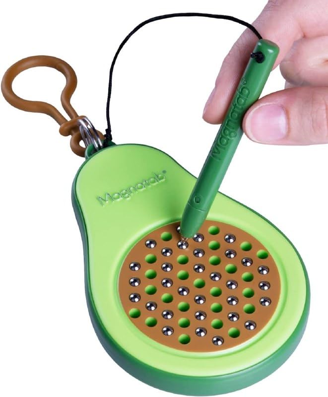 PlayMonster Magnatab Minis - Sensory Toys, Magnetic Drawing Tool, Toddler Writing Practice, Sensory Play, Fidget Toys, Stylus Included, Travel-Friendly, Ages 3+ - Avocado - Image 2