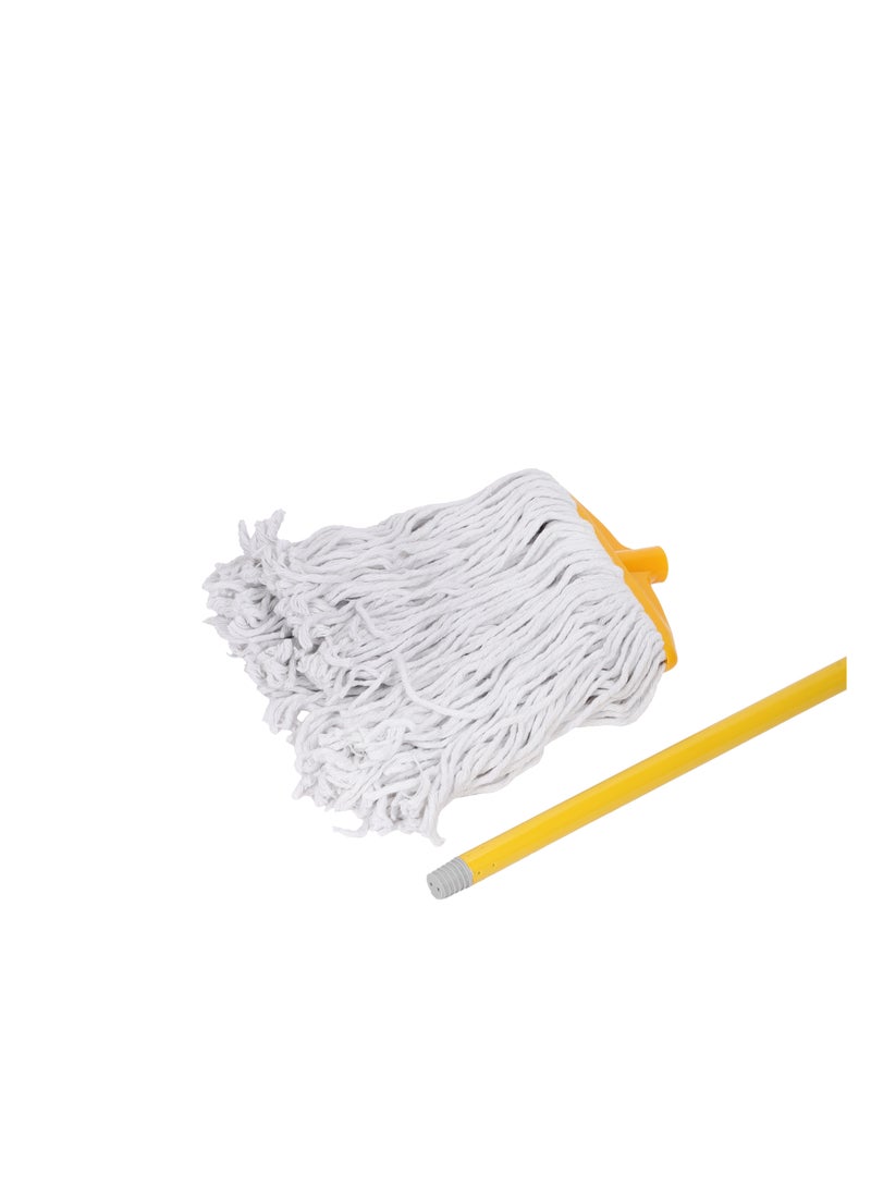 Royalford Dual Colour Cotton Mop, PVC Coated Wooden Handle, RF12785 Super Absorbent 100% Cotton Mop for All Types of Surfaces - Image 4