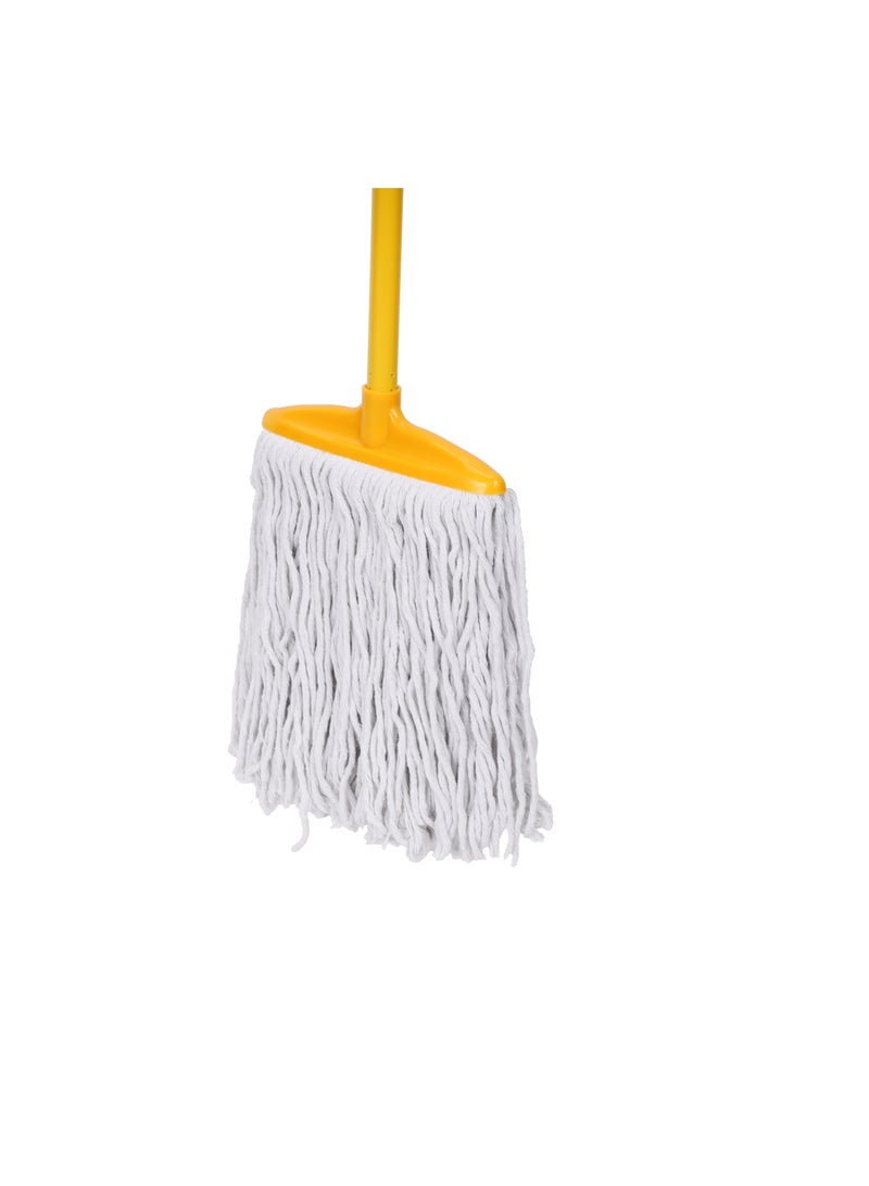 Royalford Dual Colour Cotton Mop, PVC Coated Wooden Handle, RF12785 Super Absorbent 100% Cotton Mop for All Types of Surfaces - Image 3