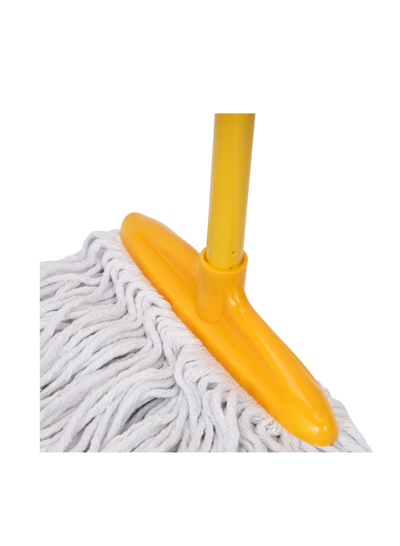 Royalford Dual Colour Cotton Mop, PVC Coated Wooden Handle, RF12785 Super Absorbent 100% Cotton Mop for All Types of Surfaces - Image 5