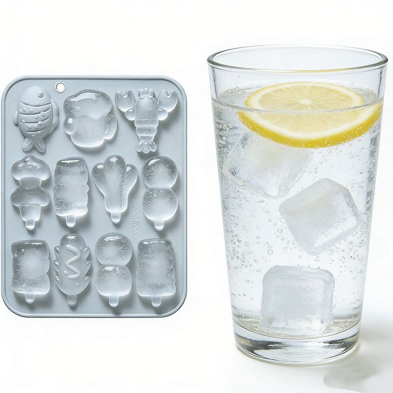 2 Pack BBQ Shaped Silicone Mold 11 Cavity For Lobster Grilled Fish Chocolate Cake - Image 4