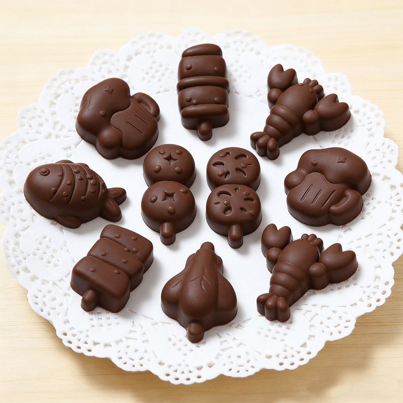 2 Pack BBQ Shaped Silicone Mold 11 Cavity For Lobster Grilled Fish Chocolate Cake - Image 3