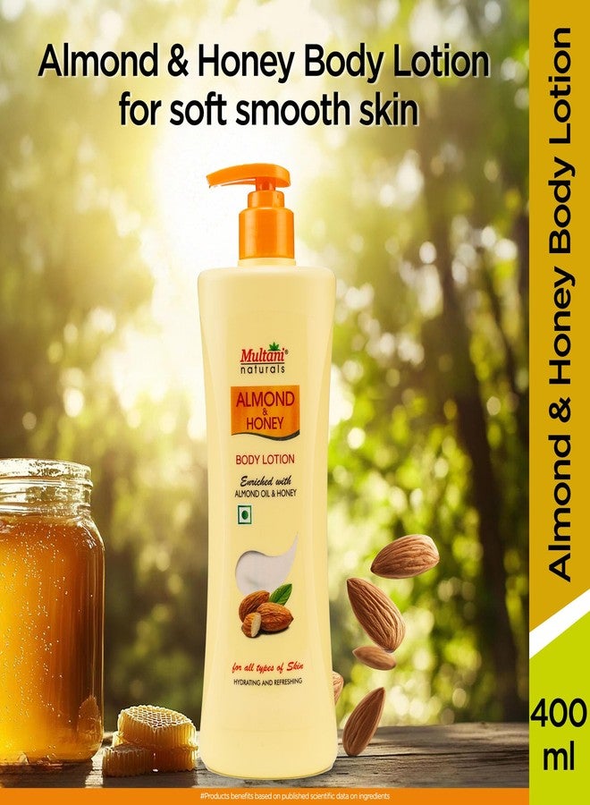 Multani Naturals Almond & Honey Body Lotion | Moisturising Body Lotion for Women & Men | Hydrating & Refreshing | Helps in Dryness Reduction & Softens The Skin | 400 ml (Pack of 2) - Image 2