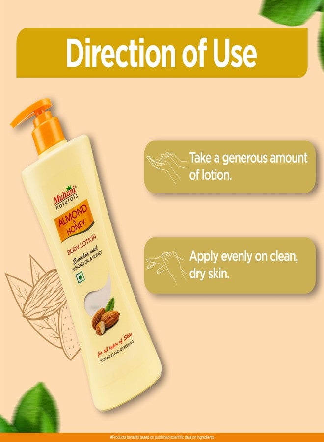 Multani Naturals Almond & Honey Body Lotion | Moisturising Body Lotion for Women & Men | Hydrating & Refreshing | Helps in Dryness Reduction & Softens The Skin | 400 ml (Pack of 2) - Image 5