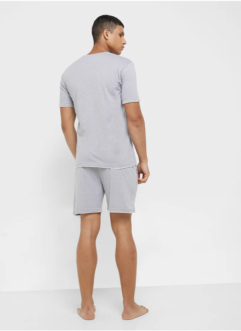 سفنتي فايف Nightwear T-Shirt & Shorts Set